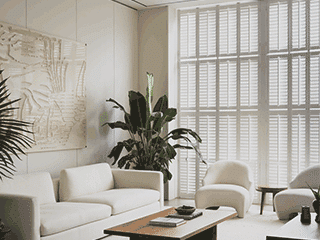 Living room with large windows